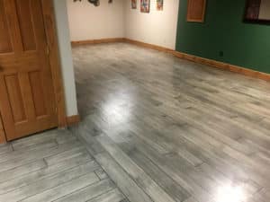 concrete wood floor
